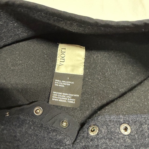 Vuori Men's Navy 1/4 Button Popover Sweater - Picture 4 of 6